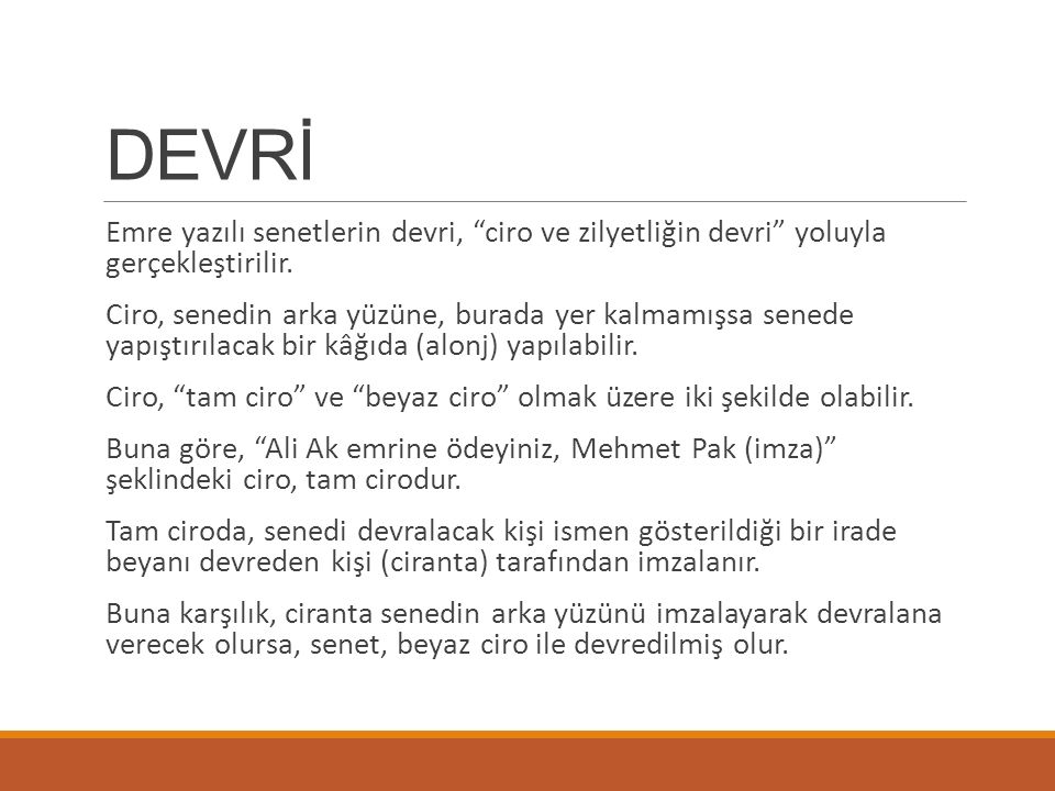 KIYMETL EVRAK HUKUKU Do . Dr. Mustafa EKER ppt indir